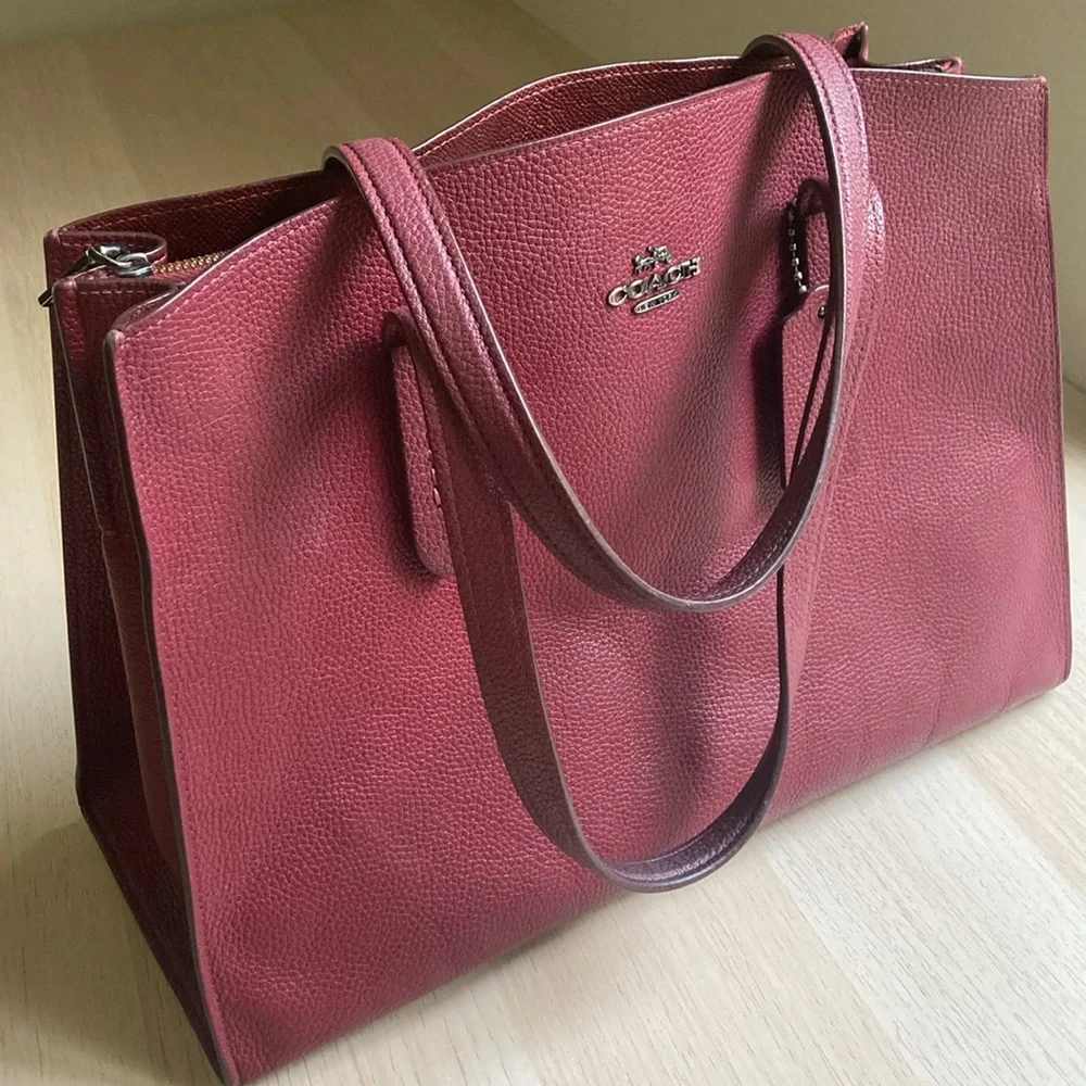 Coach structured leather